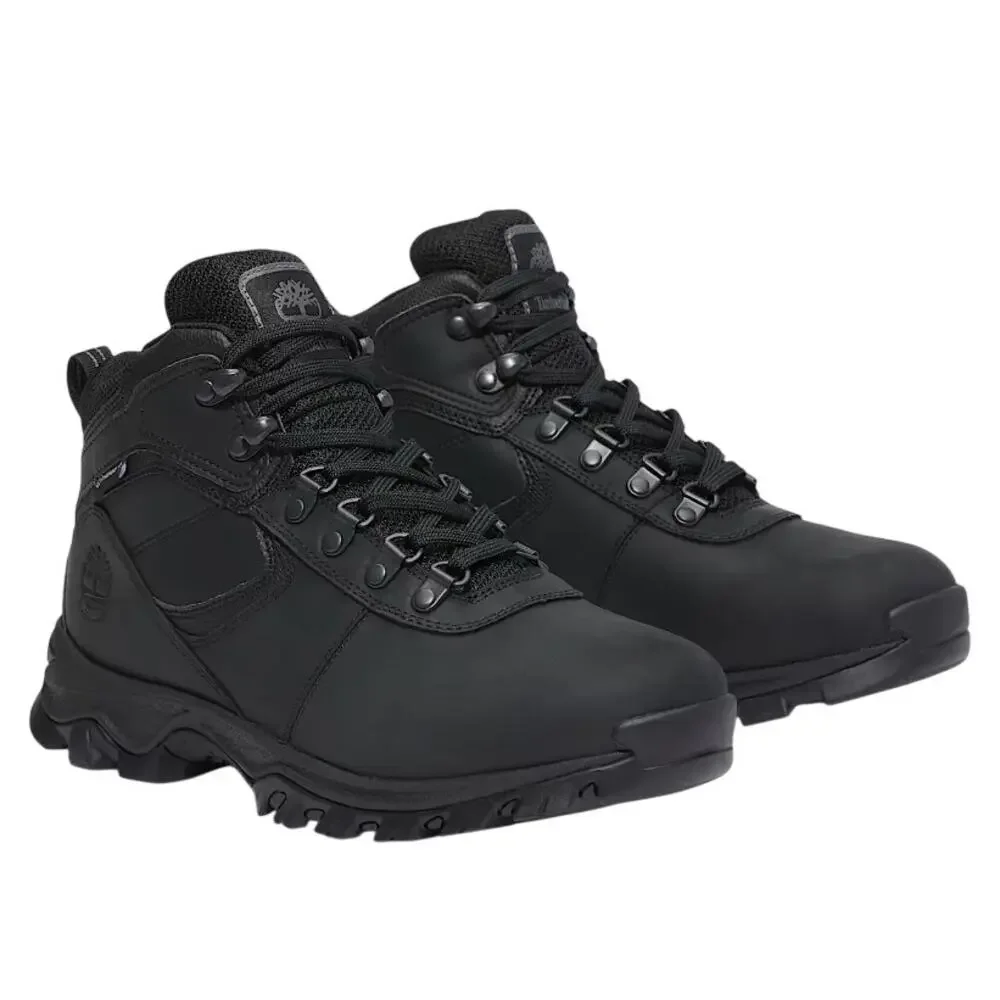 Timberland Mens Mt. Maddsen Mid Hiking Boots US 11 Black Leather Waterproof EUC